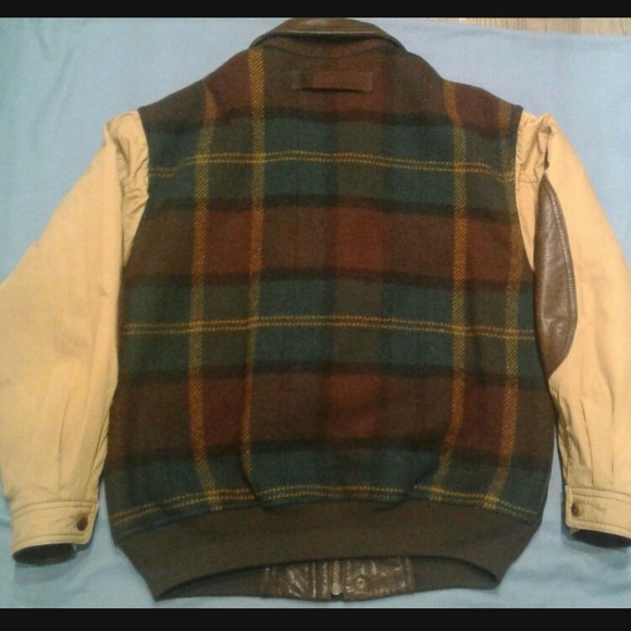 Nautica leather and Wool men’s bomber jacket - Picture 2 of 7